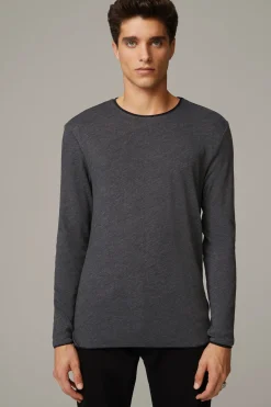 Strellson Tshirts & Sweats-Longsleeve Prospect, anthrazit meliert