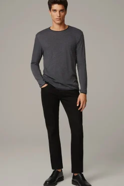 Strellson Tshirts & Sweats-Longsleeve Prospect, anthrazit meliert