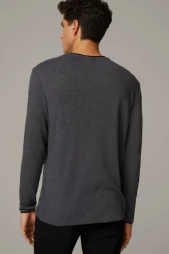 Strellson Tshirts & Sweats-Longsleeve Prospect, anthrazit meliert
