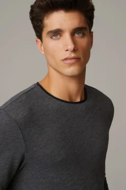 Strellson Tshirts & Sweats-Longsleeve Prospect, anthrazit meliert