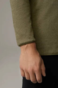 Strellson Tshirts & Sweats-Longsleeve Prospect, khaki meliert