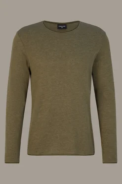 Strellson Tshirts & Sweats-Longsleeve Prospect, khaki meliert