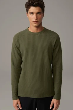 Strellson Strick-Longsleeve Walt, oliv
