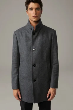 Strellson Mäntel-Mantel Finchley 2.0, dunkelgrau meliert