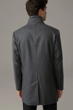 Strellson Mäntel-Mantel Finchley 2.0, dunkelgrau meliert