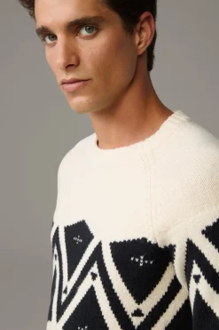 Strellson Strick-Norweger-Pullover Tito, /schwarz