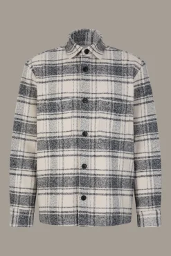 Strellson Hemden-Overshirt Nalon, offwhite/grau kariert