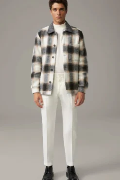Strellson Hemden-Overshirt Noel, beige/grau kariert