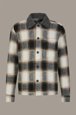 Strellson Hemden-Overshirt Noel, beige/grau kariert