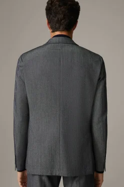 Strellson Sakkos-Schurwoll-Mix Baukasten-Sakko Acon, blau meliert