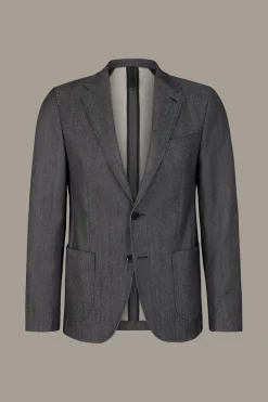 Strellson Sakkos-Schurwoll-Mix Baukasten-Sakko Acon, blau meliert