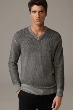 Strellson Strick-Schurwoll-Pullover Leon, meliert