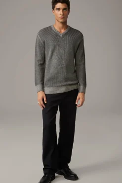 Strellson Strick-Schurwoll-Pullover Leon, meliert