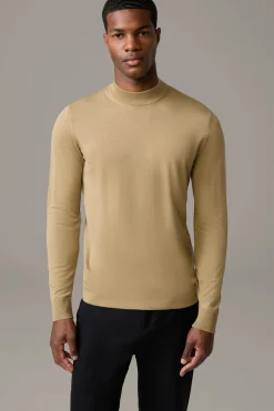 Strellson Strick-Schurwoll-Pullover Marek, hellbraun