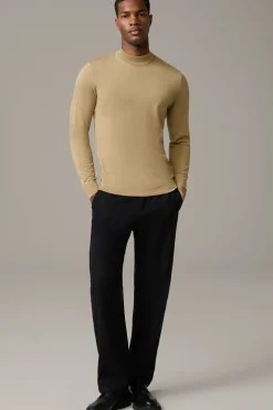 Strellson Strick-Schurwoll-Pullover Marek, hellbraun