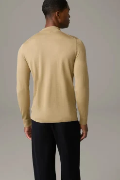Strellson Strick-Schurwoll-Pullover Marek, hellbraun