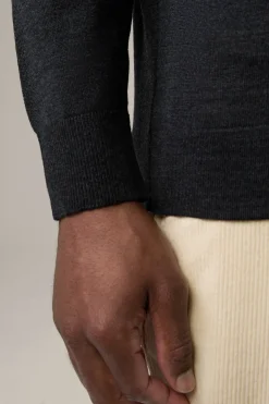 Strellson Strick-Schurwoll-Rollkragenpullover Marek, grau