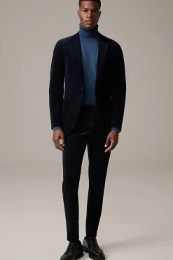 Strellson Strick-Schurwoll-Rollkragenpullover Marek, blau