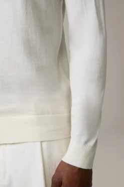 Strellson Strick-Schurwoll-Strickjacke Marek, creme