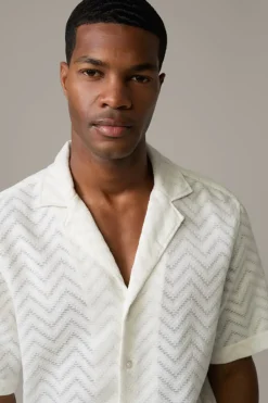 Strellson Strick|Hemden-Strick-Hemd Cliro, wei&szlig;