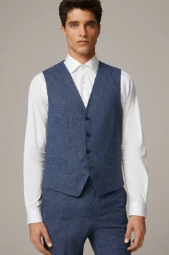 Strellson Westen|Sakkos-Weste Gyl, blau meliert