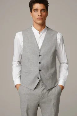 Strellson Westen|Sakkos-Weste Gyl, hellgrau meliert