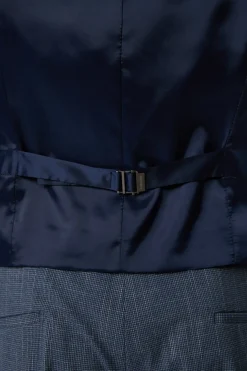 Strellson Westen|Sakkos-Weste Ves, blau strukturiert