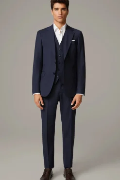 Strellson Sakkos-Weste Ves, dunkelblau meliert