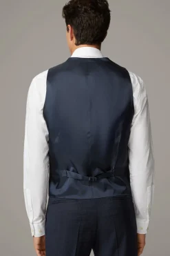 Strellson Sakkos-Weste Ves, dunkelblau meliert